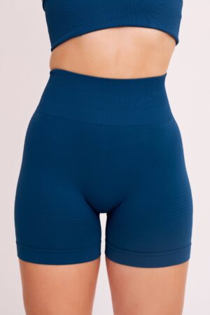 Kardamyli Petrol Blue Push Up Biker Shorts