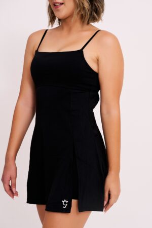 Monemvasia Black Dress With Shorts